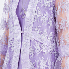 034- Sterling Styles Lavender and Silver Embroidered Jacket