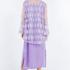 034- Sterling Styles Lavender and Silver Embroidered Jacket