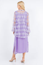 034- Sterling Styles Lavender and Silver Embroidered Jacket