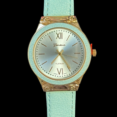 Watch- Mint Round Face Watch