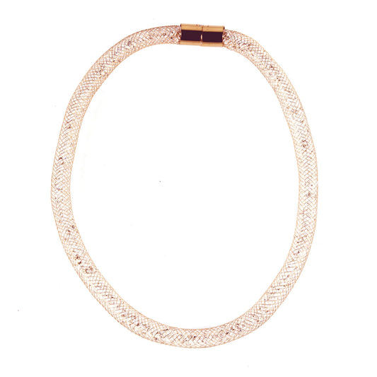 N-100 Champagne Crystal Filled Necklace