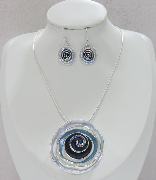 NE-209 Denim Friendly Swirl Medallion Set
