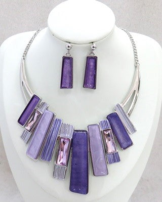NE-253 Purple Rectangular Collar