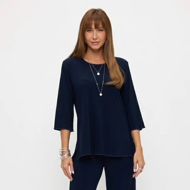 000- Atu Navy 3/4 Sleeve Long Top