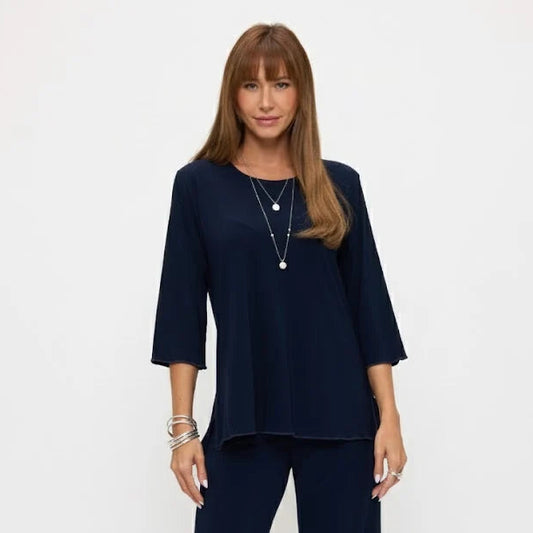 000- Atu Navy 3/4 Sleeve Long Top