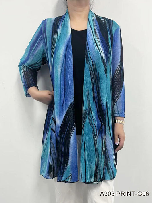 007- Creation Royal and Aqua Long Mesh Bolero