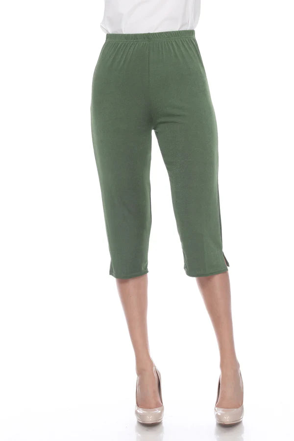 019- Jostar Olive Stretch Capri