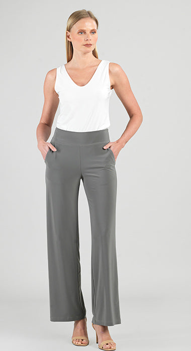 002- Clara Sun Woo Olive Wide Leg Straight Pants