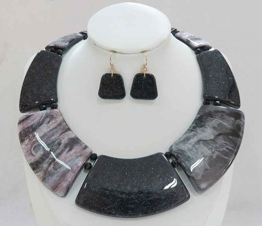 NE-045  Wide Shades of Grey Collar