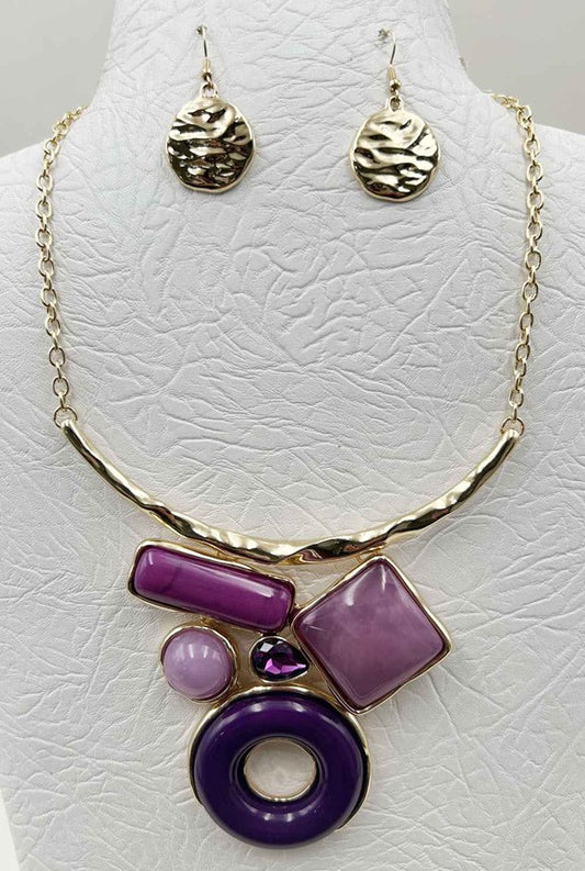 NE-071  Shades of Purple Geometric Shapes