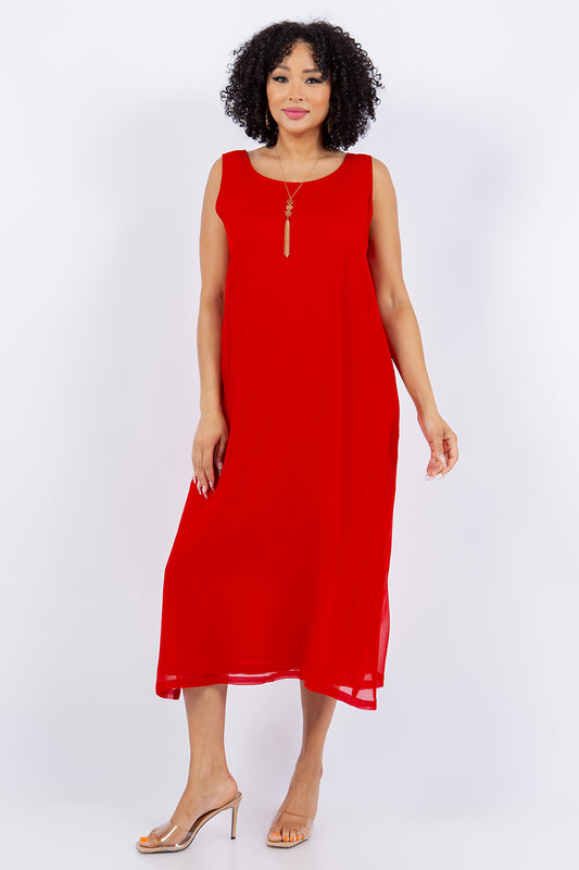 034- Sterling Styles Poppy Red Tank Dress