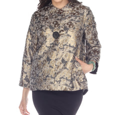 024- Arisa A Gold and Bronze Metallic Clouds Jacket
