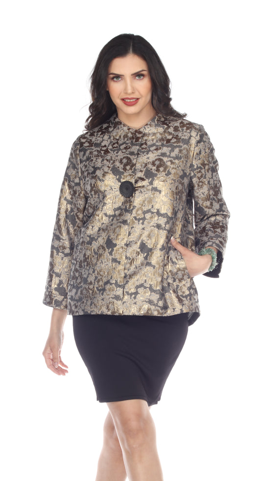 024- Arisa A Gold and Bronze Metallic Clouds Jacket