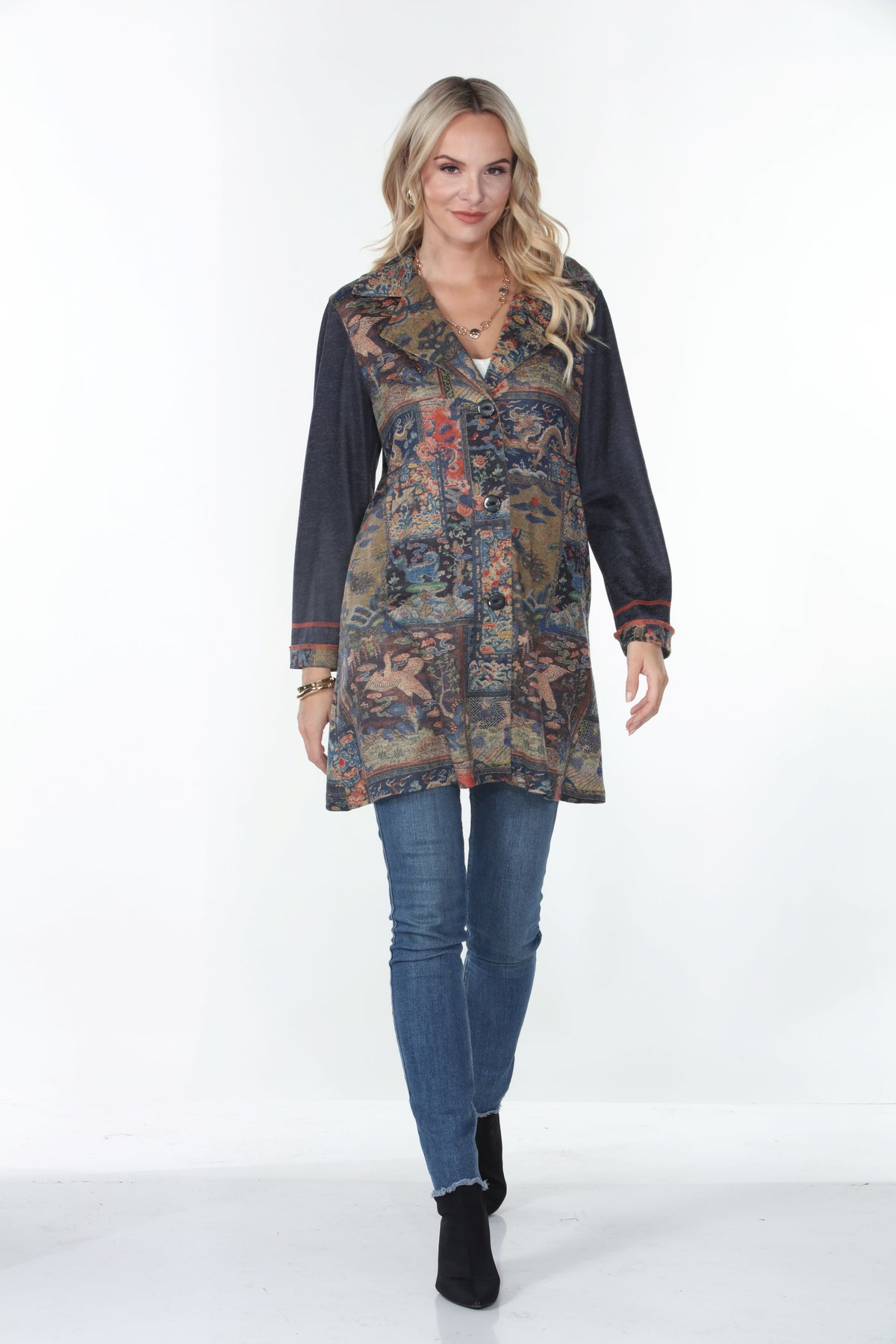 005- Aris A Charcoal Color Chinese Dragon Jacket