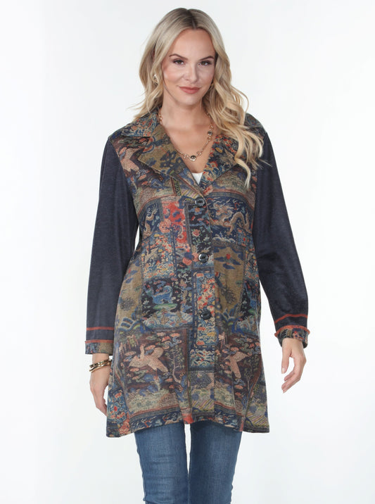 005- Aris A Charcoal Color Chinese Dragon Jacket