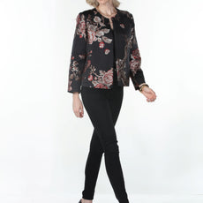 024- Arisa A Black and Red Rose Jacket