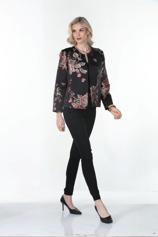 024- Arisa A Black and Red Rose Jacket