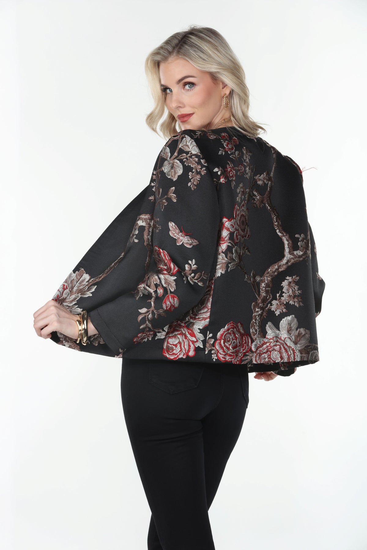 024- Arisa A Black and Red Rose Jacket