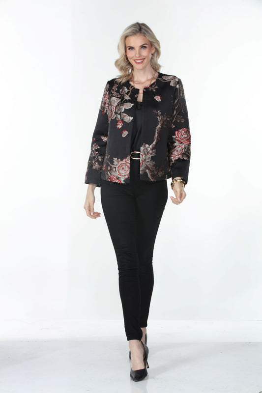 024- Arisa A Black and Red Rose Jacket