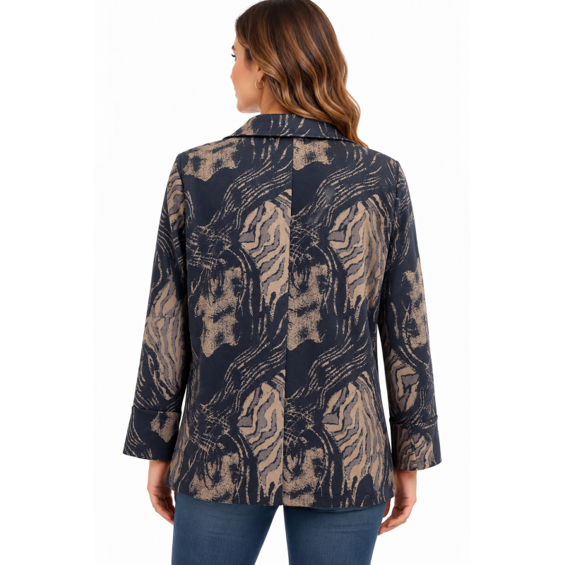 008- Kamana Black and Taupe Suede Jacket