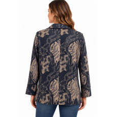 008- Kamana Black and Taupe Suede Jacket