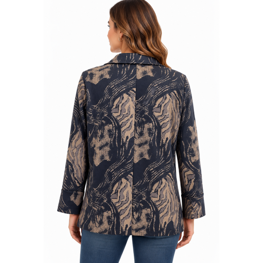 008- Kamana Black and Taupe Suede Jacket