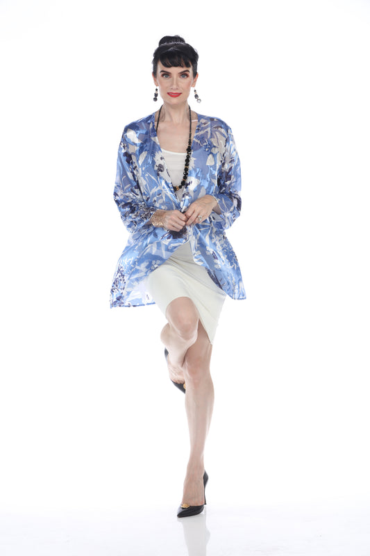 005- Arisa A Shades of Blue Shear Kimono