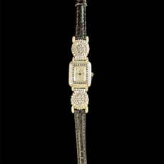 Watch- Silver Rectangular Face with Leather Band