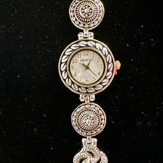 Watch- Silver and Gold Detail Design Round Face