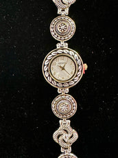 Watch- Silver and Gold Detail Design Round Face
