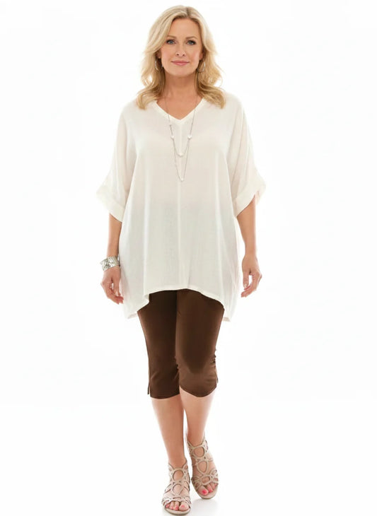 000- Atu 3 Stretch Capri- Brown