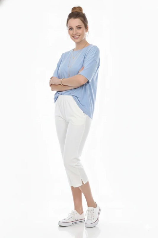 000- Atu 3 Stretch Capri- Ivory
