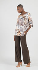 002- Clara Sun Woo Cheetah Bell Sleeve Tunic