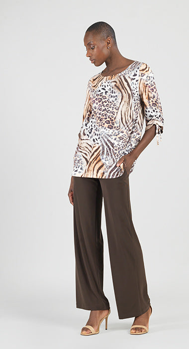 002- Clara Sun Woo Cheetah Bell Sleeve Tunic