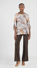 002- Clara Sun Woo Cheetah Bell Sleeve Tunic