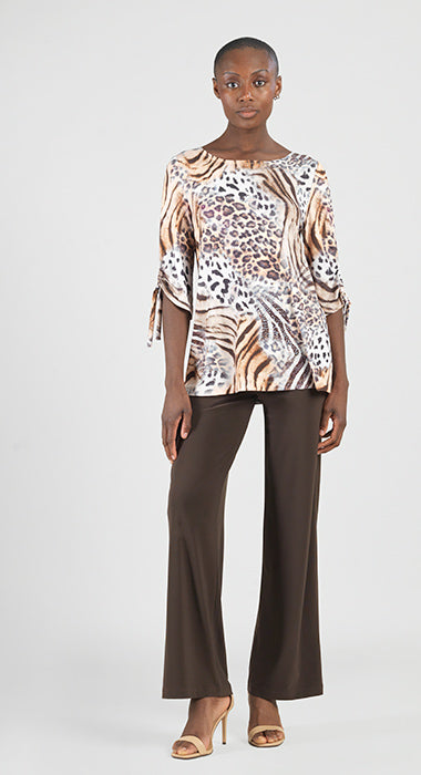 002- Clara Sun Woo Cheetah Bell Sleeve Tunic