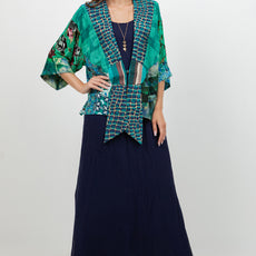 034- Sterling Styles Teal Patchwork Jacket