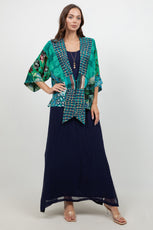 034- Sterling Styles Teal Patchwork Jacket