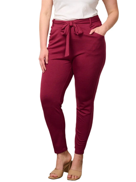 012- W Fashion Trends Tie Waist Skinny Pant