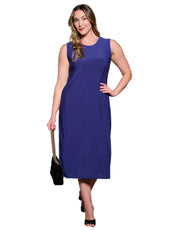 012- W Fashion Trends Sleeveless Long Dress- Purple