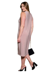 012- W Fashion Trends Sleeveless Long Dress- Taupe