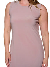 012- W Fashion Trends Sleeveless Long Dress- Taupe