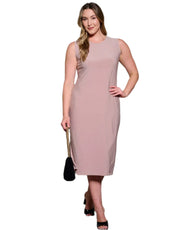 012- W Fashion Trends Sleeveless Long Dress- Taupe