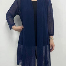 007- Creation Long Mesh Bolero Jacket - Navy Blue