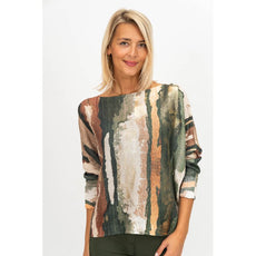 075- Look Mode Olive Sweater with Earth Tones