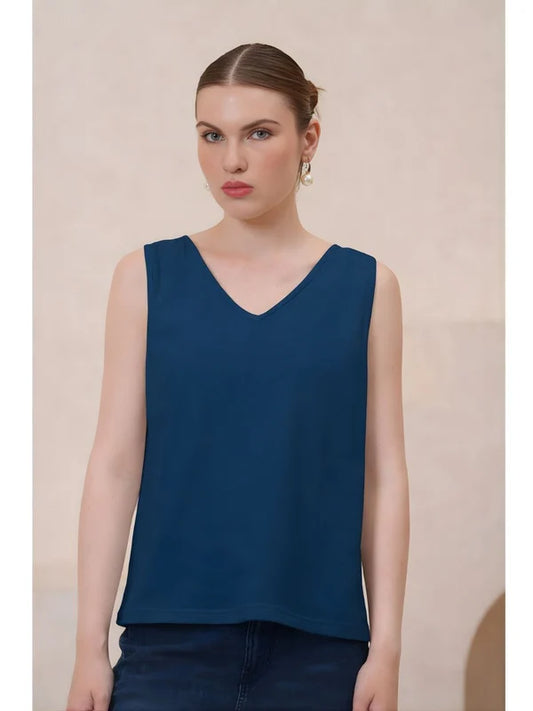 079- Avani Del Amour Sleeveless Tank- Denim