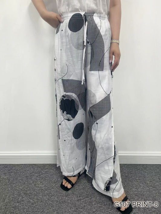 007- Creations Black and White Fly Away Layered Pants
