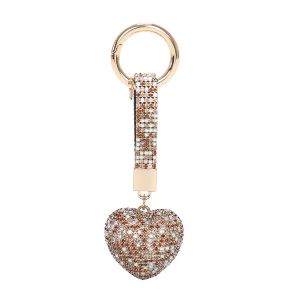 050- Brangio Crystal Heart Keychain