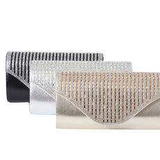 096- Nima Accessories 2 Tone Crystal Evening Bag Clutch