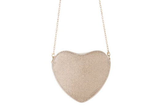 096- Nima Crystal Heart Clutch Evening Handbag